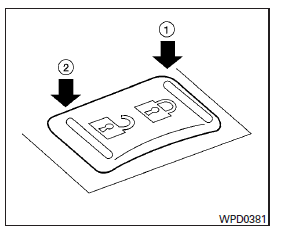 Locking with power door lock switch (if so equipped)