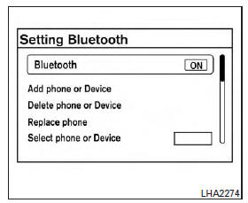 Bluetooth settings