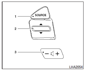 Steering wheel switch for audio control