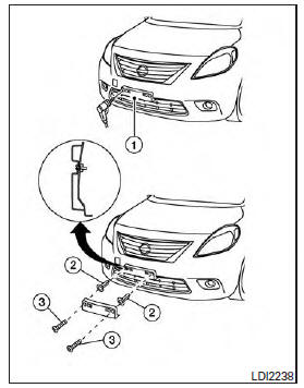 Installing front license plate