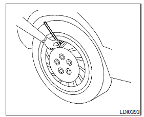 Checking tire pressure