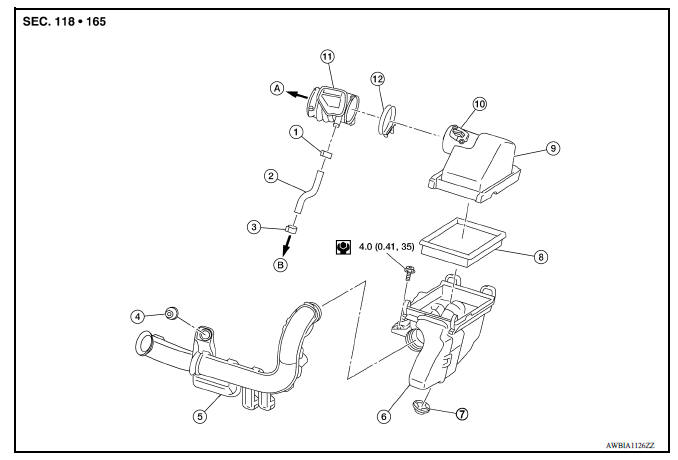 Air cleaner and air duct