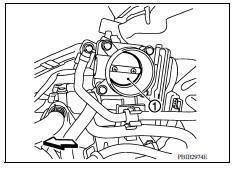 CHECK ELECTRIC THROTTLE CONTROL ACTUATOR VISUALLY