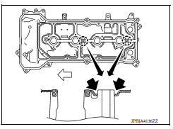 Ignition coil, spark plug and rocker cover 