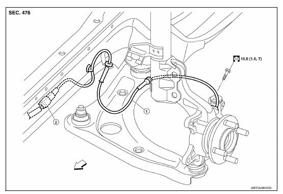 FRONT WHEEL SENSOR : Exploded View 