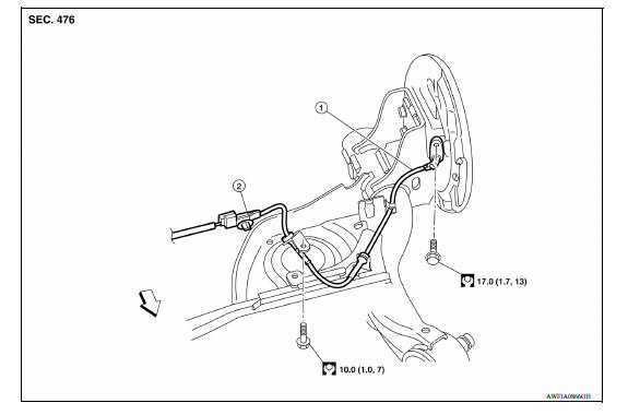 REAR WHEEL SENSOR : Exploded View