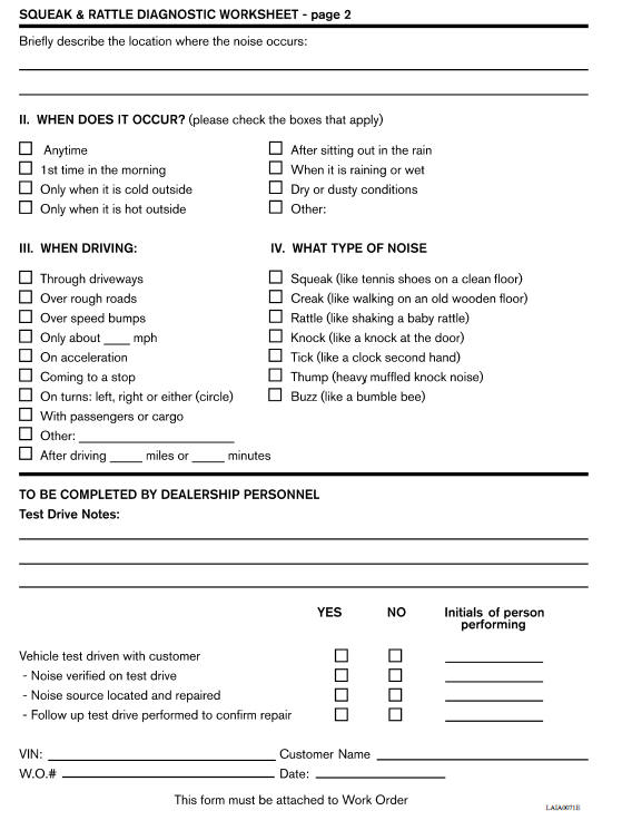 Diagnostic Worksheet