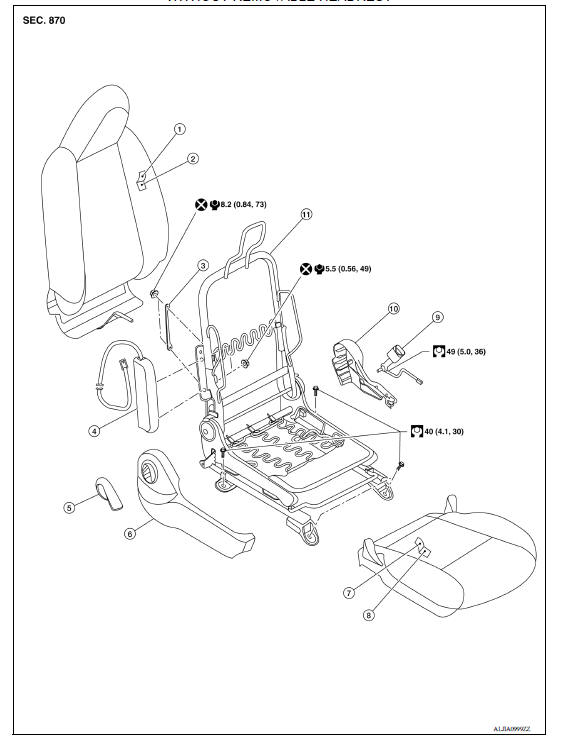 WITHOUT REMOVABLE HEADREST