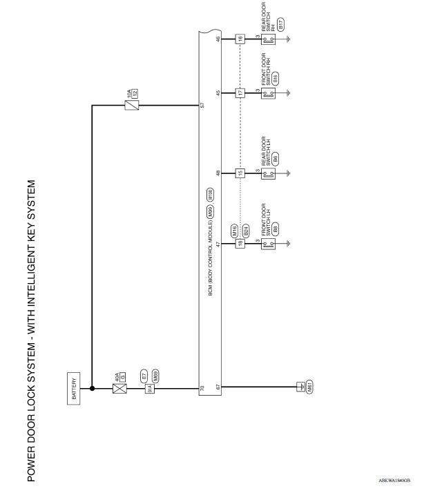 POWER DOOR LOCK SYSTEM : Wiring Diagram