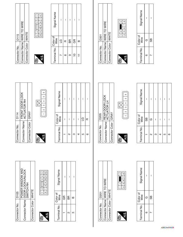 POWER DOOR LOCK SYSTEM : Wiring Diagram