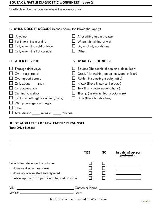 Diagnostic Worksheet