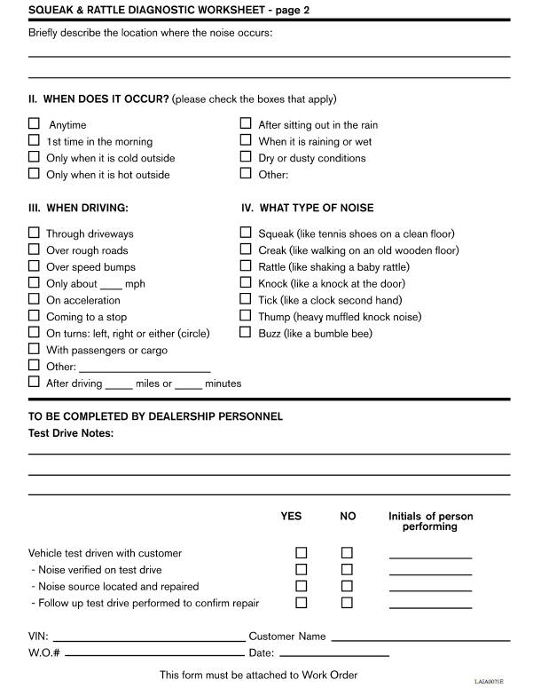 Diagnostic Worksheet