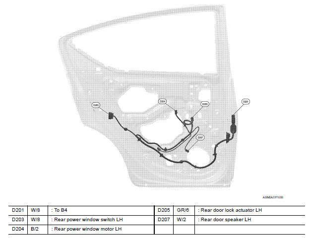 REAR DOOR LH HARNESS