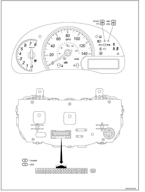 METER SYSTEM : Arrangement of Combination Meter  