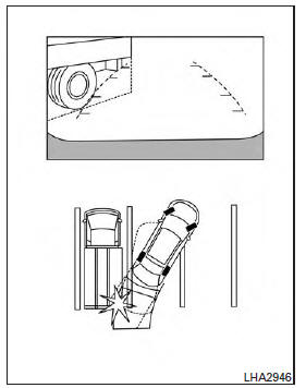 Backing up near a projecting object