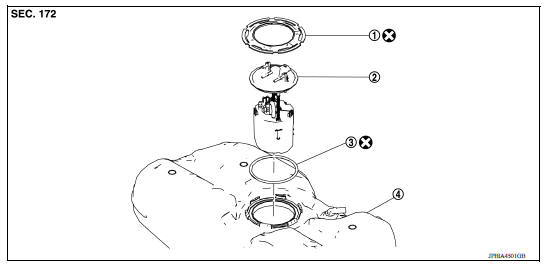 FUEL LEVEL SENSOR UNIT, FUEL FILTER AND FUEL PUMP ASSEMBLY 