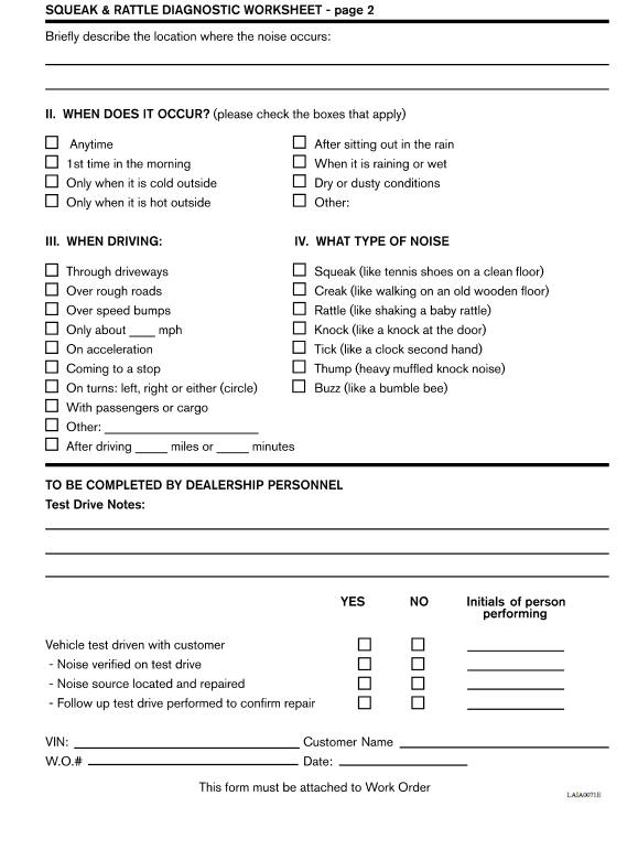 Diagnostic Worksheet