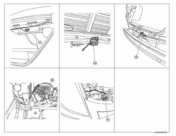 INTELLIGENT KEY SYSTEM : Component Parts Location